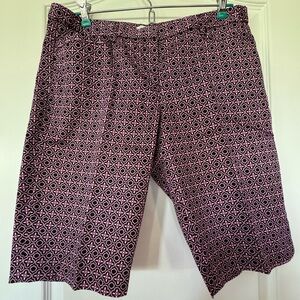 Laundry By Shelli Segal Pink and Black Floral Shorts